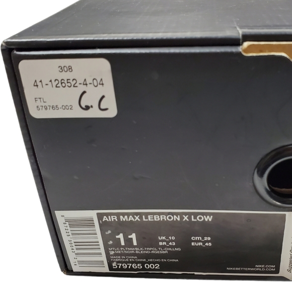 NIKE AIR MAX LEBRON X LOW "AKRON AEROS" METALLIC - Picture 13 of 16